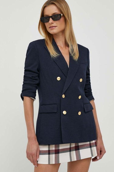 Jakna Polo by Ralph Lauren Double-Breasted Wool-Blend Blazer Tamnoplava | 211910134, 0
