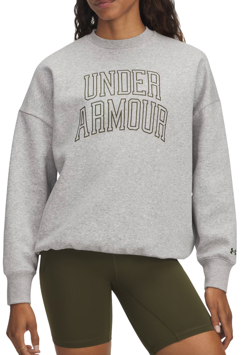 Dukserice Under Armour Rival Flc OS Varsity Crew Sweatshirt Siva | 6007880-014