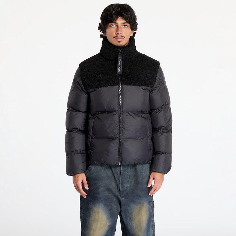 Pernata jakna CALVIN KLEIN Sherpa Puffer Jacket Black Crna | J30J326091 BEH