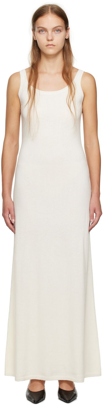 Haljina Max Mara Max Mara Scoop Neck Maxi Dress Bijela | 2313260433600 MM12002