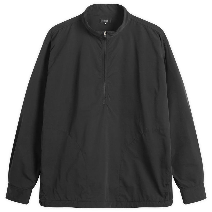 Dukserice BEAMS Tech Stand Collar Quarter-Zip Pullover Crna | 1111-1249-803-19