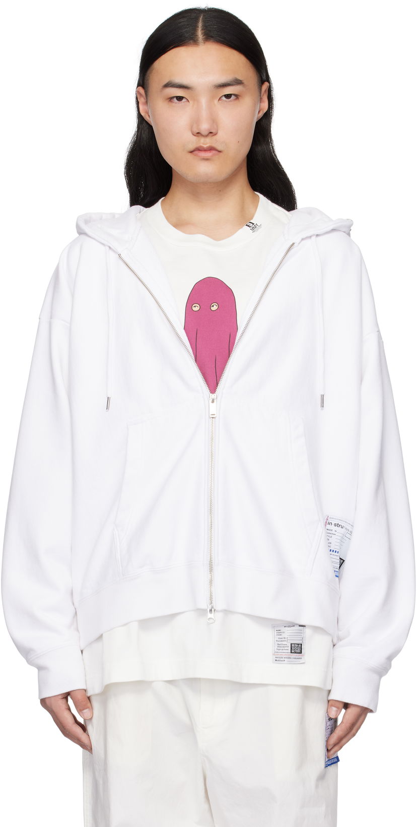 Dukserice Maison MIHARA YASUHIRO Zip Parka Hoodie Bijela | I13PK521