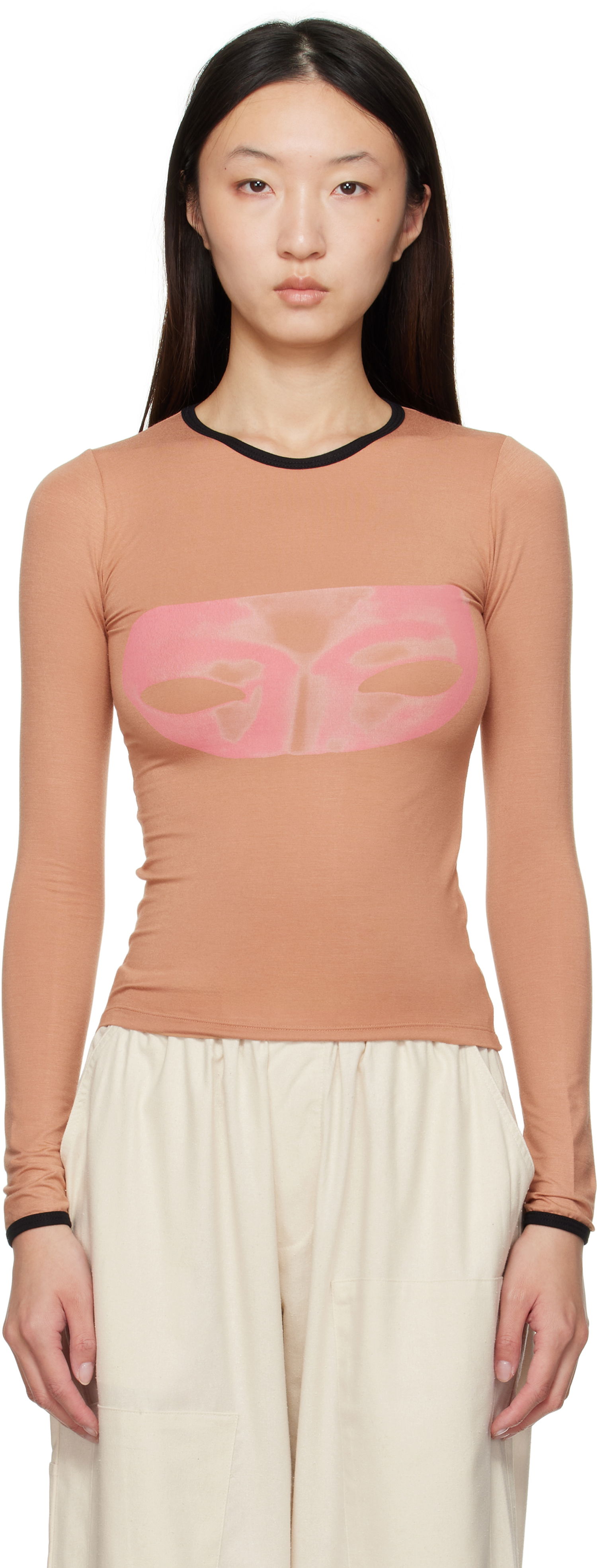 Majica kratkih rukava Baserange Baserange Alloy Long Sleeve T-Shirt Ružičasta | TTAL-BA-AU25, 0