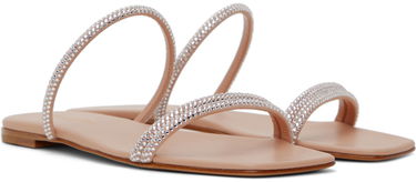 Tenisice i cipele Gianvito Rossi Cannes 05 Crystal Embellished Flat Sandals Bež | G16120.05CUO.XCN, 3