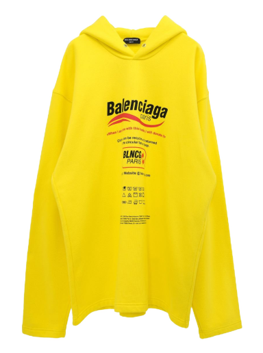 Dukserice Balenciaga Dry Cleaning Logo No Rib Hoodie Žuta | 661711.TKVF9 7175