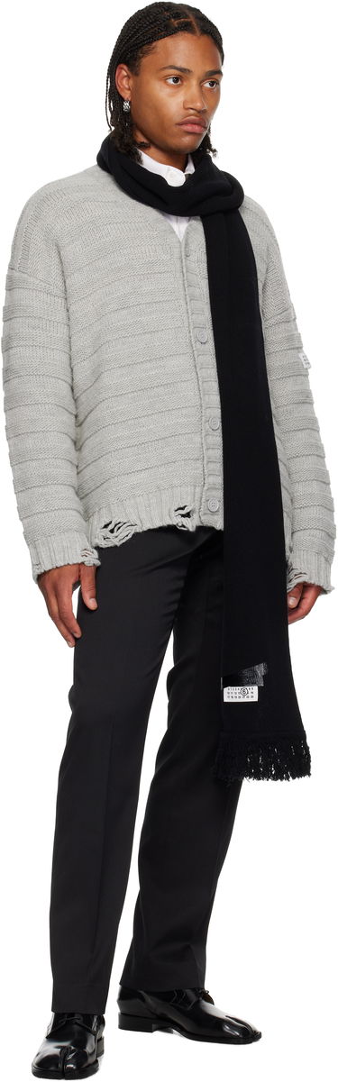 Šal Maison Margiela MM6 Maison Margiela Taped Label Wool Scarf Crna | SH2TE0004 M13168, 1