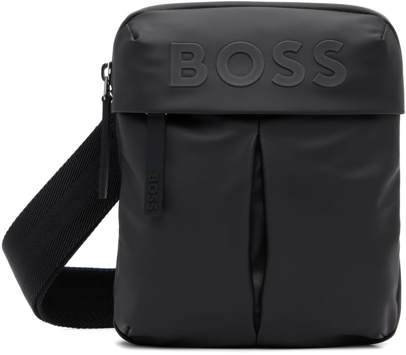 Torba za rame BOSS Bonded-Logo Shoulder Bag Crna | 50548089