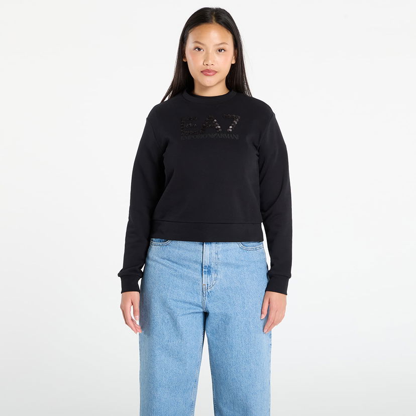 Dukserice Emporio Armani EA7 Emporio Armani Train Logo Series Sweatshirt Crna | 7W000542AF16442UC001