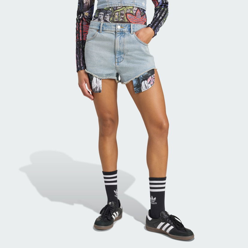 Kratke hlače adidas Performance Jeremy Scott Denim Shorts Plava | JW0831