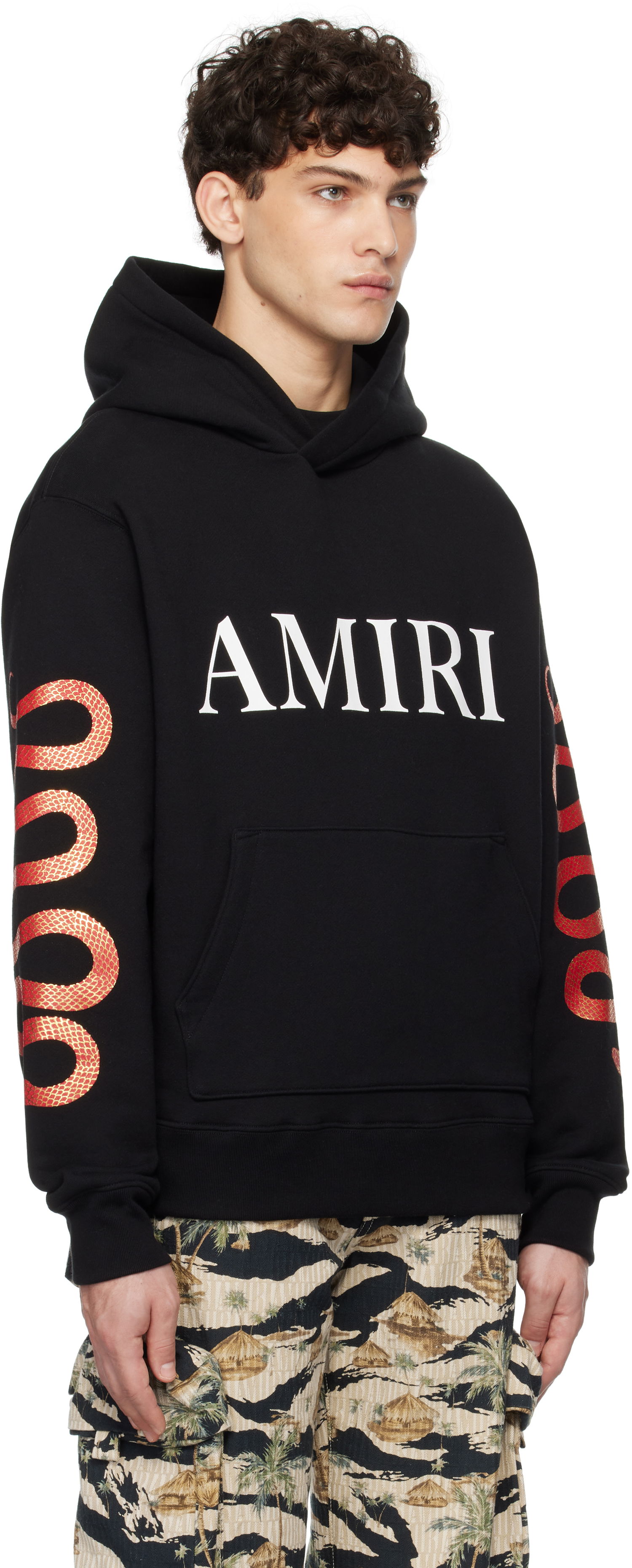 Dukserice AMIRI 'Snake' Print Hoodie Bijela | AMJYHD1099, 1