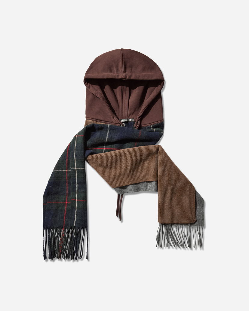 Šal Ottolinger Deconstructed Hoodie Scarf Smeđa | 12990282801 BRWGRY