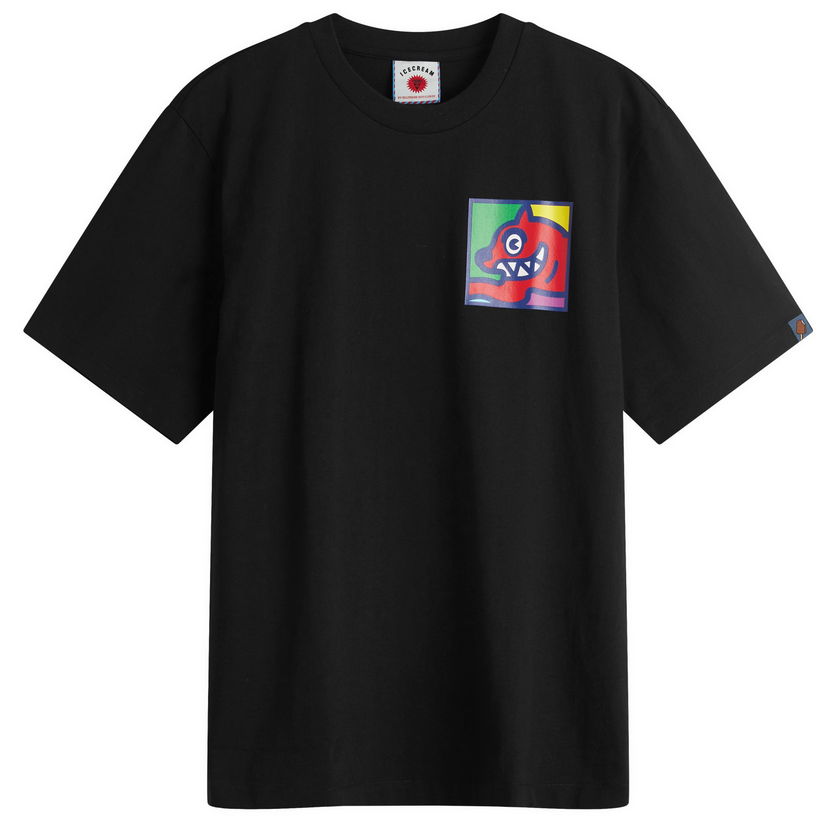 Majica kratkih rukava BBC IceCream Pop Art Running Dog Graphic Tee Crna | IC25256-BLK