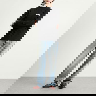 Majica kratkih rukava Jacquemus Jacquemus Grosgrain Logo Long Sleeve T-Shirt, Size Large Crna | 25HTSM00570AJ00226-990, 4