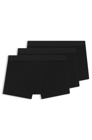 Bokserice BOSS Three-pack of stretch-cotton trunks Crna | 50546745, 0