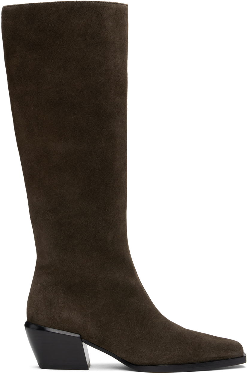 Odjeća rag & bone rag & bone Joni Knee-High Suede Boots Smeđa | WFF24FF018SU18