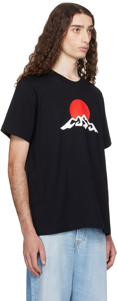 Majica kratkih rukava Casablanca Casablanca Montagne Snow Print T-Shirt Crna | MPF25-JTS-001-02, 1