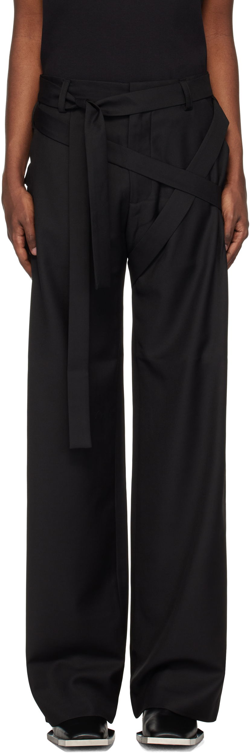 Hlače HELIOT EMIL Aegis Tailored Trousers Crna | AW24_M_10_182_BLK01