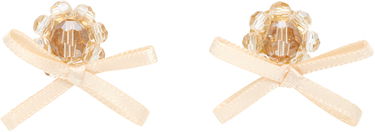 Naušnice Simone Rocha Simone Rocha Petite Bow Daisy Stud Earrings Bež | ERG552 0903, 0