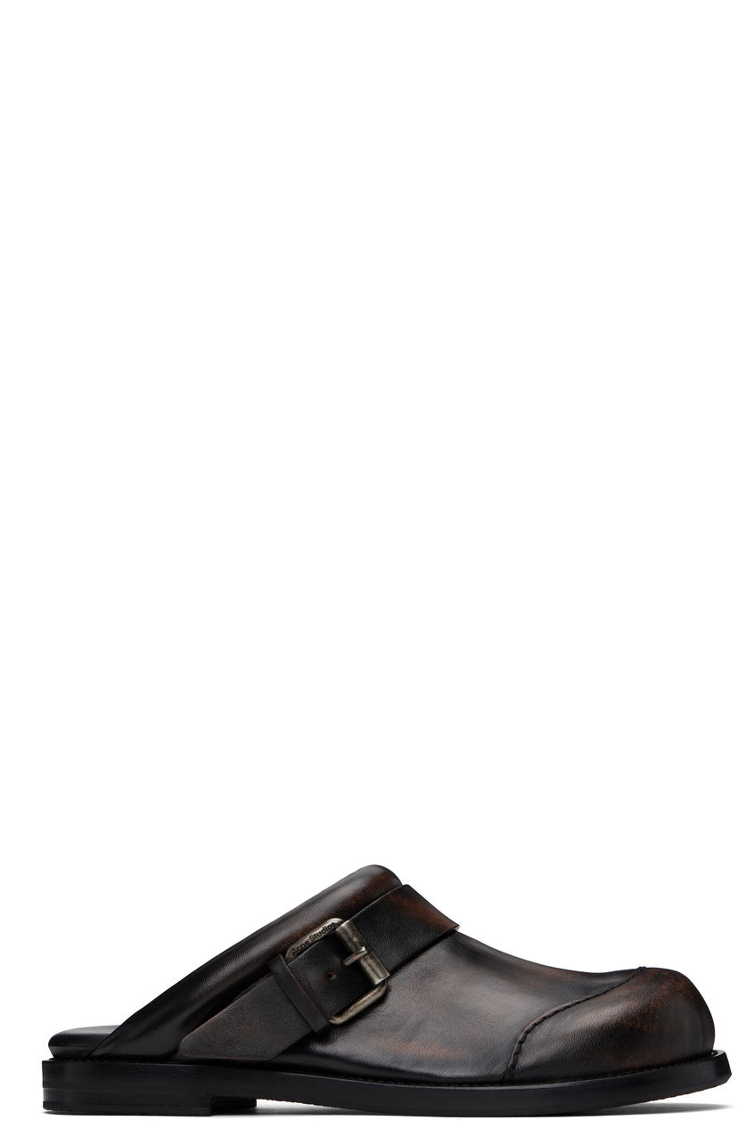 Kaputi Acne Studios Acne Studios Leather Buckle Mules Smeđa | AD0799-