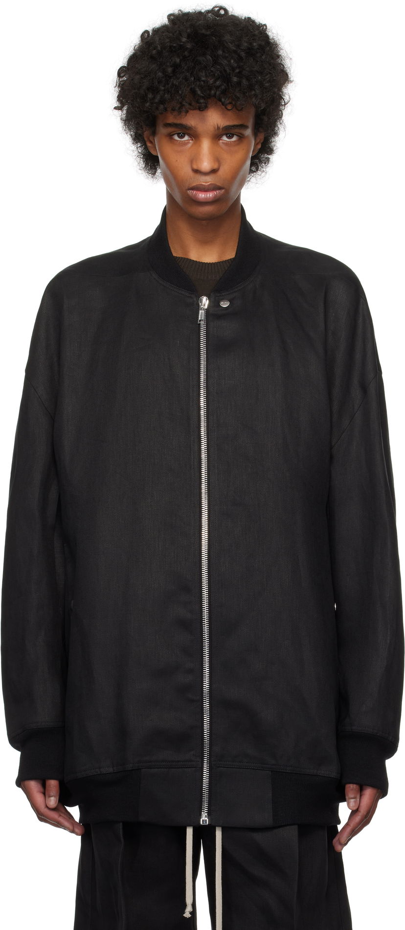 Bomber jakna Rick Owens Rick Owens Hollywood Jumbo Flight Bomber Jacket Crna | RU01E5793 TWL
