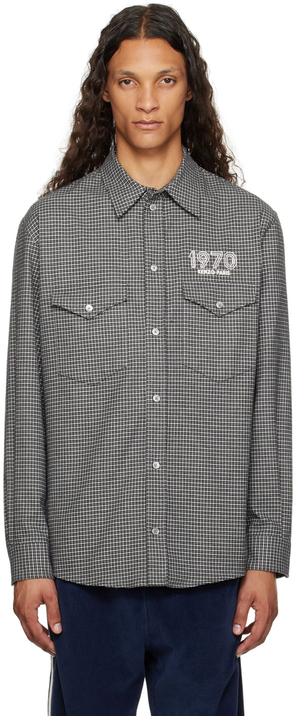 Košulja KENZO Archive 1970 Checked Button-Up Shirt Crna | FE65CH4149LG