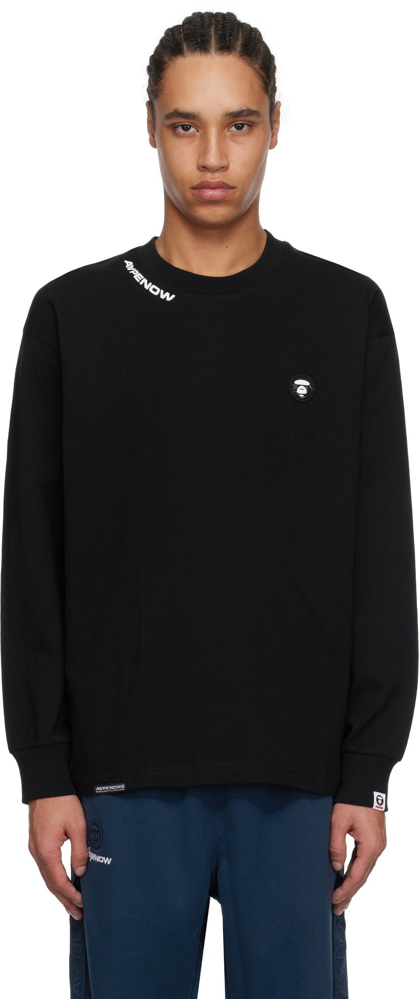 Dukserice AAPE by A Bathing Ape AAPE by A Bathing Ape 'AAPE Now' Long Sleeve T-Shirt Crna | AAPLTM1607XXNBKX