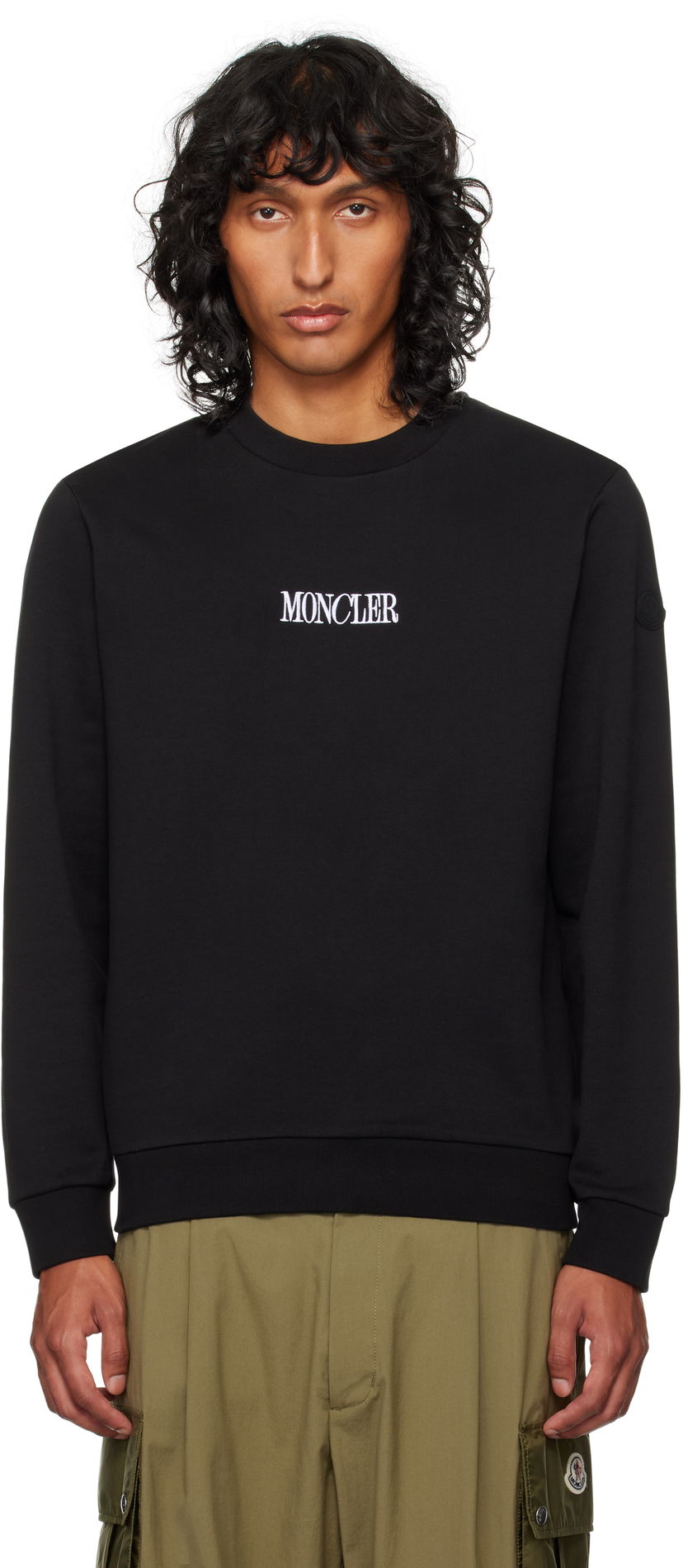Dukserice Moncler Logo Sweatshirt Crna | J20918G00040809KR