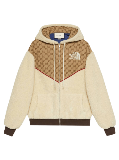 Dukserice Gucci The North Face x GG Canvas Shearling Jacket Bež | 644582 XJC3T 2102