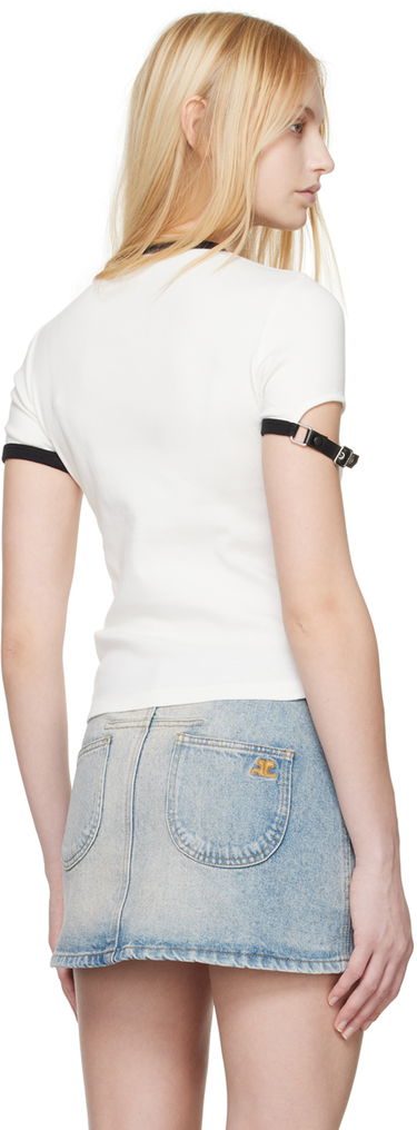 Majica kratkih rukava Courrèges Courrèges Buckle T-Shirt Bijela | 124JTS117JS0070, 2