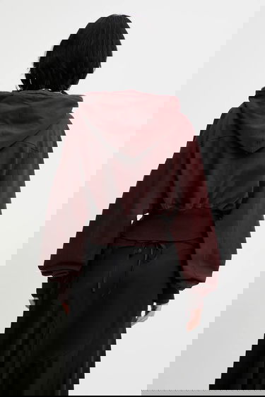 Dukserice Rick Owens Rick Owens DRKSHDW Collage Gimp Hoodie Tamnocrvena | DS02E7233.RIG, 2