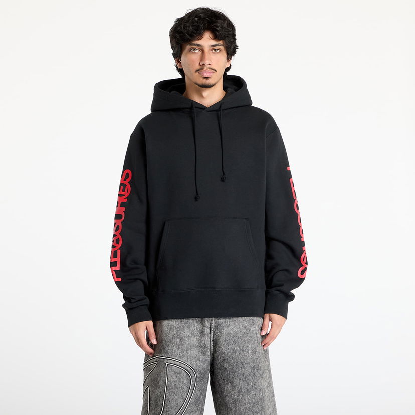 Dukserice Pleasures PLEASURES Fanzine Hoodie Crna | P25SU075 BLACK