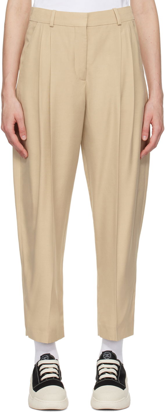 Hlače Stella McCartney Stella McCartney Tapered Trousers Bež | 5919643DU701