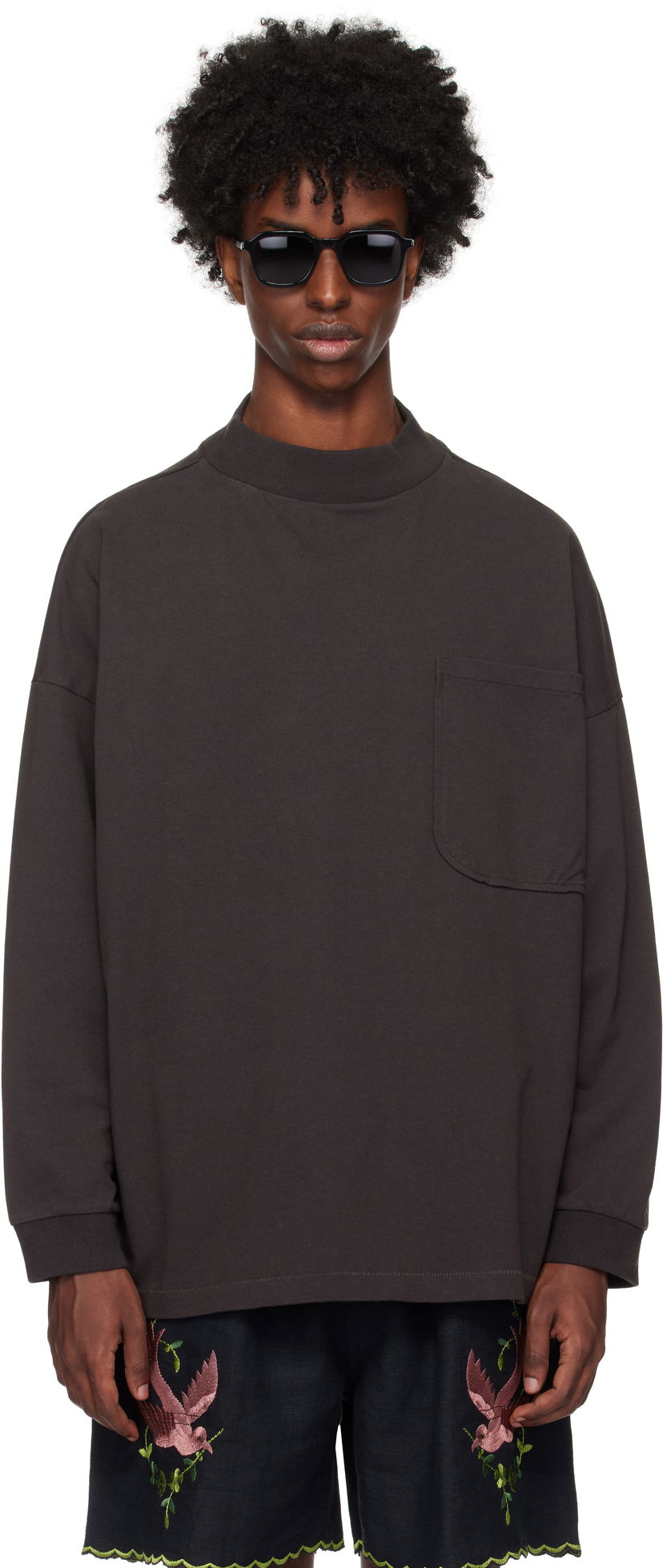 Džemper Bode Bode Barry Mockneck T-Shirt Smeđa | MRF24CS027