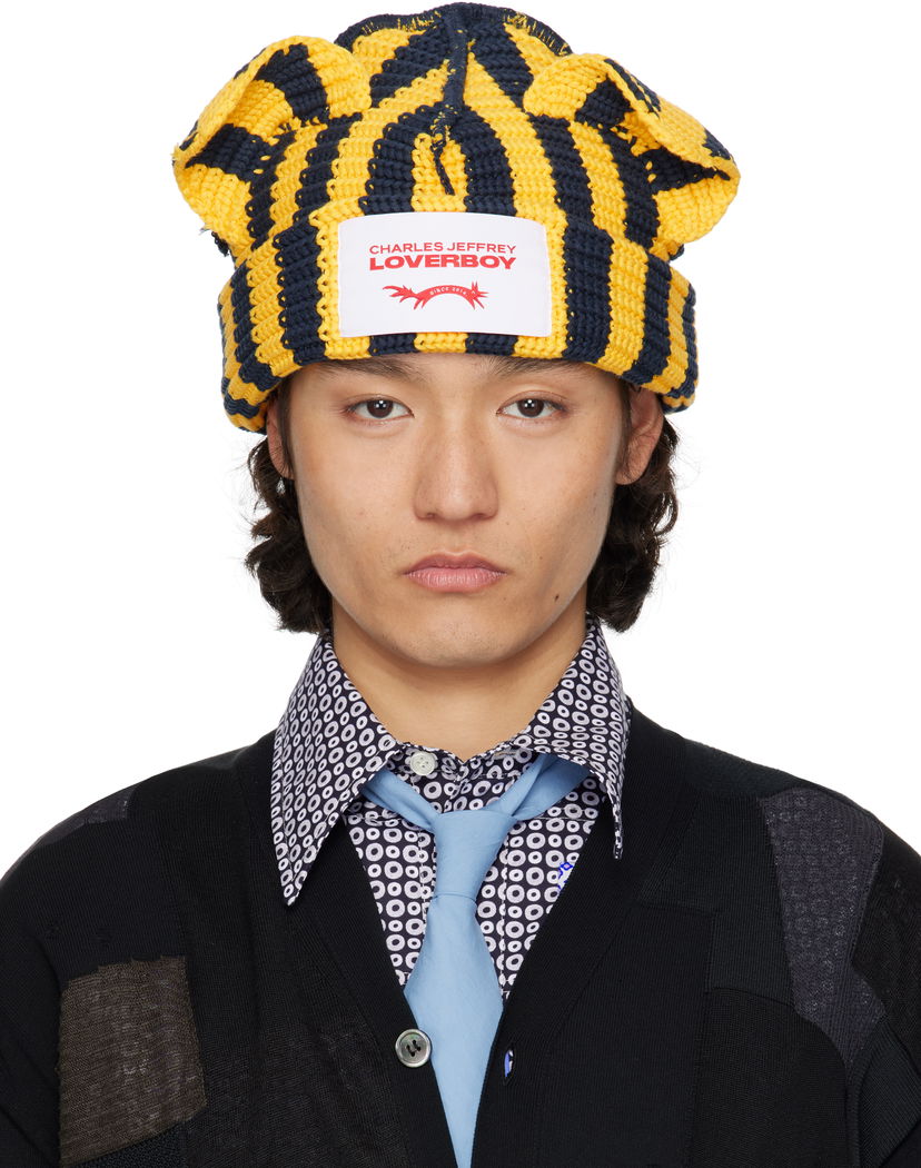 Kapica Charles Jeffrey Loverboy Charles Jeffrey LOVERBOY Chunky Knit Ears Beanie Crna | 54130308