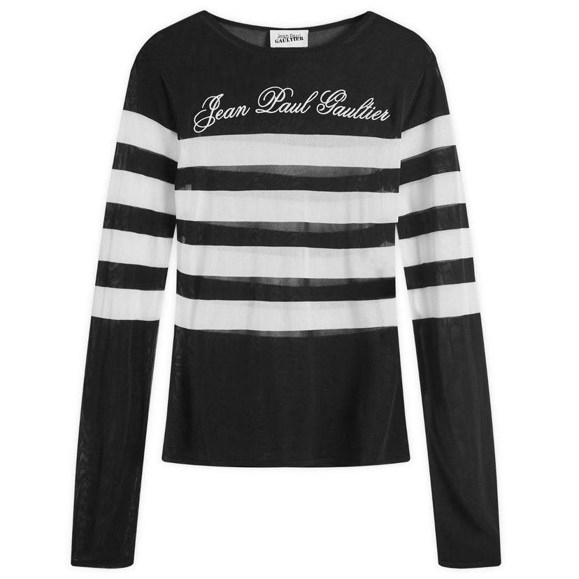 Džemper Jean Paul Gaultier Logo Knit Striped Sweater Crna | 2430FTO219BM0750001