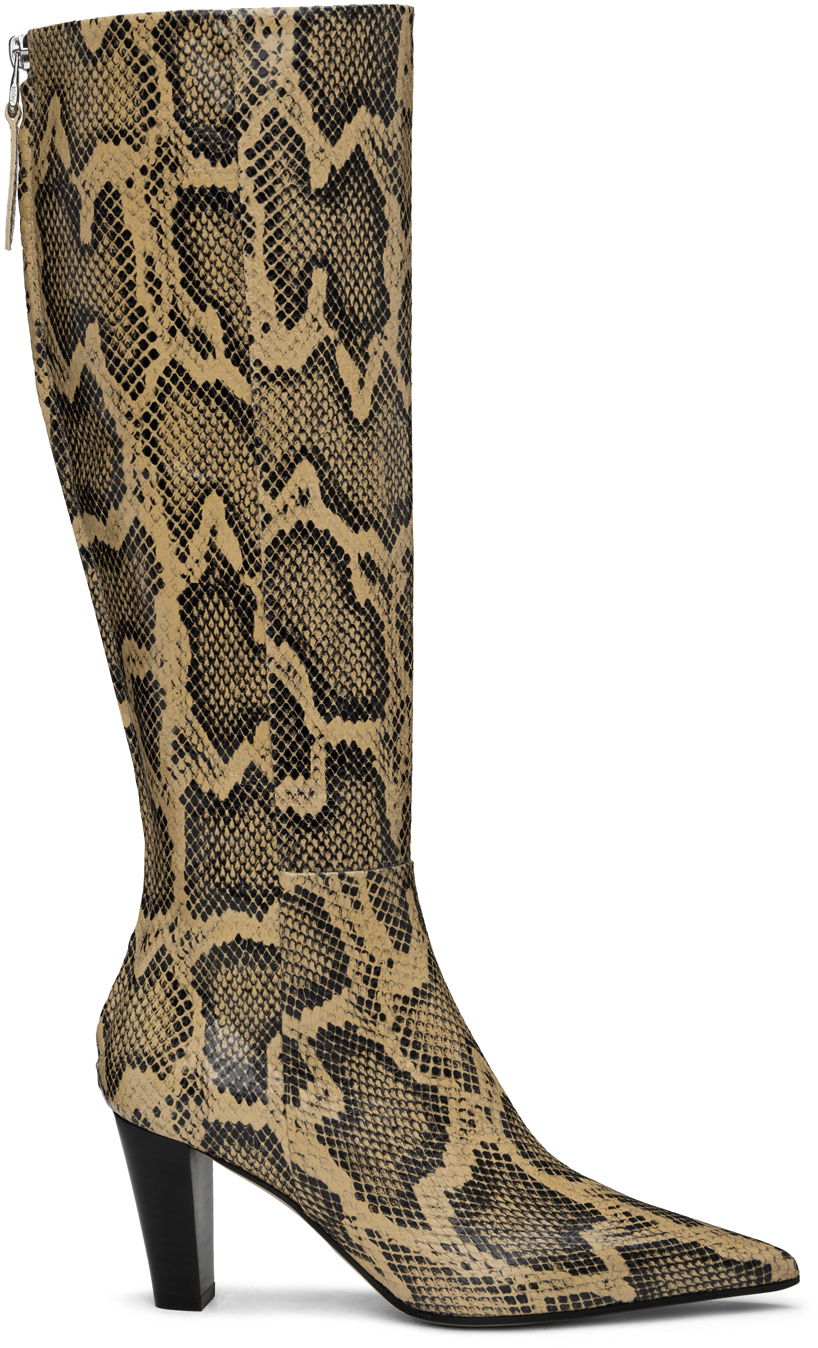 Odjeća Aeyde Aeyde Cecilia Tall Boots Bež | A11-KB-PECP75BL83-FW24-957-064