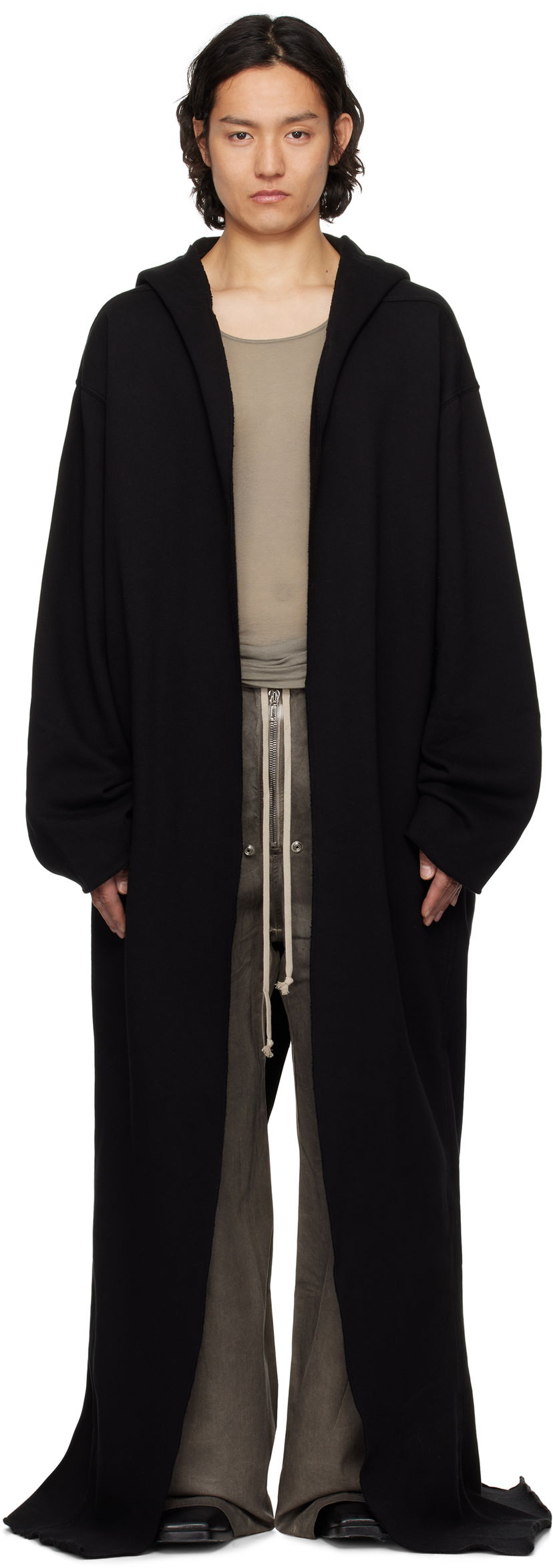 Džemper Rick Owens Rick Owens DRKSHDW Hollywood Dragging Hoodie Crna | DU01E3277 F
