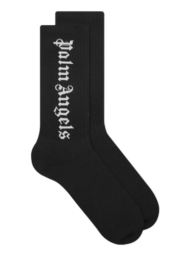 Čarape Palm Angels Logo Socks Crna | PMRA001C99FAB0021001
