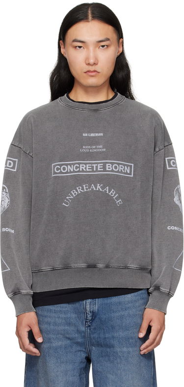 Dukserice Han Kjøbenhavn Han Kjobenhavn Graphic Printed Crewneck Sweatshirt Siva | M-134728, 0