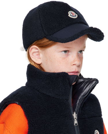 Kapa Moncler Kids' Fleece Baseball Cap Plava | J29543B00024809BY, 1