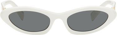 Sunčane naočale Miu Miu Miu Miu Pointed Cat Eye Acetate Sunglasses Bijela | 0MU 09YS 8056597897761, 0