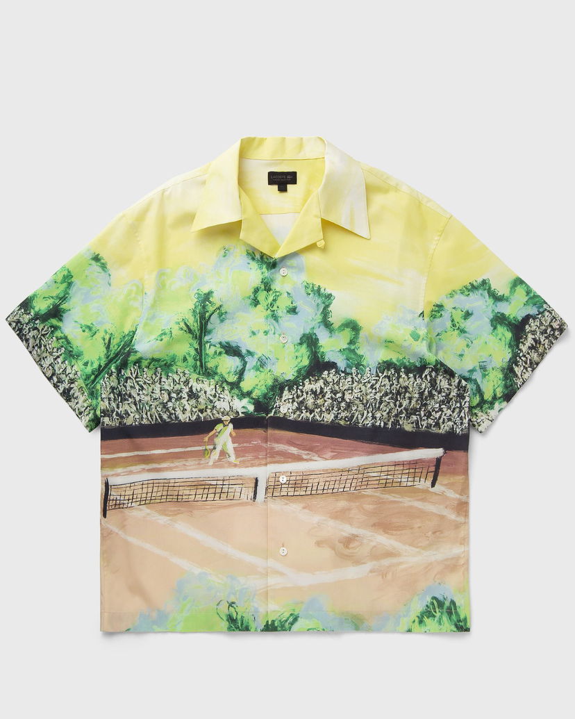 Košulja Lacoste Tennis Court Print Relaxed Fit Shirt Žuta | CH7469-WH3