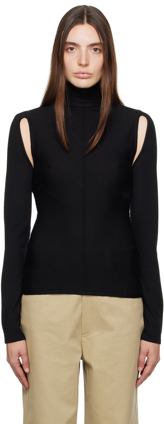 Džemper Khaite 'The Marlowe' Cutout Turtleneck Top Crna | 9405511