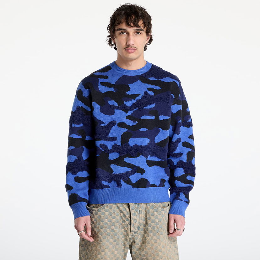 Džemper Dime DIME Camo Chenille Knit Sweater Plava | DIME2SP254MAR