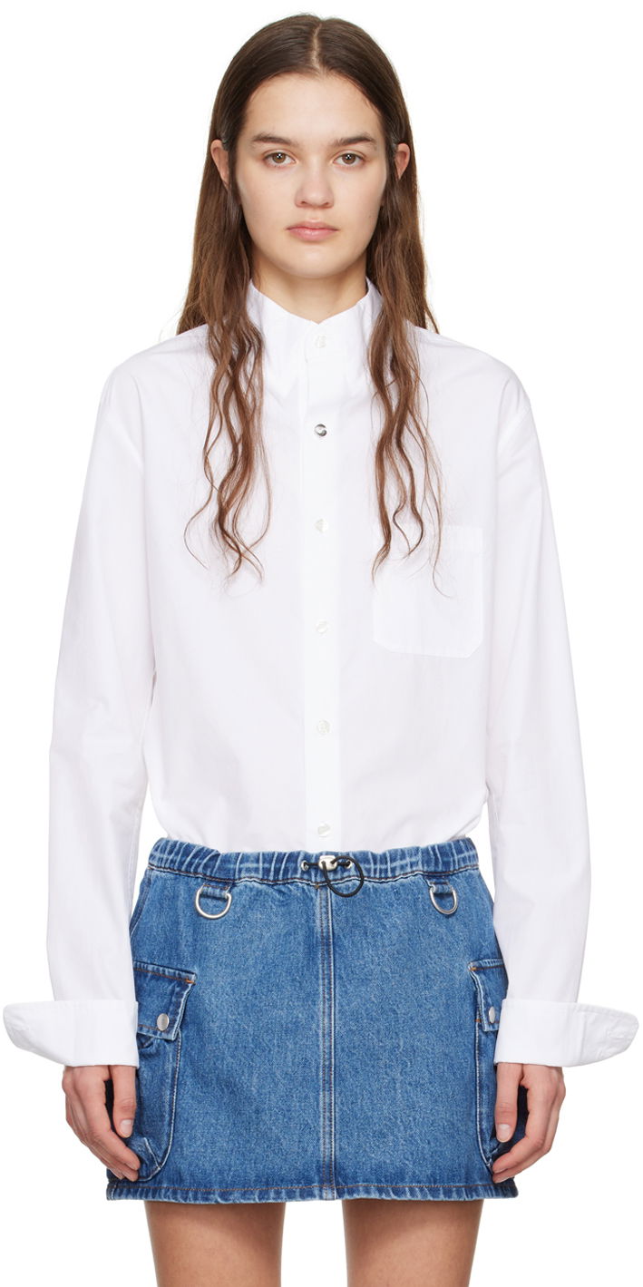 Košulja Coperni Band Collar Shirt Bijela | COPCH34300
