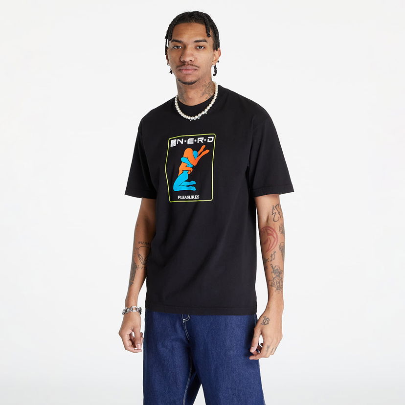 Majica kratkih rukava Pleasures x N.E.R.D Provider Crna | P23N005 BLACK