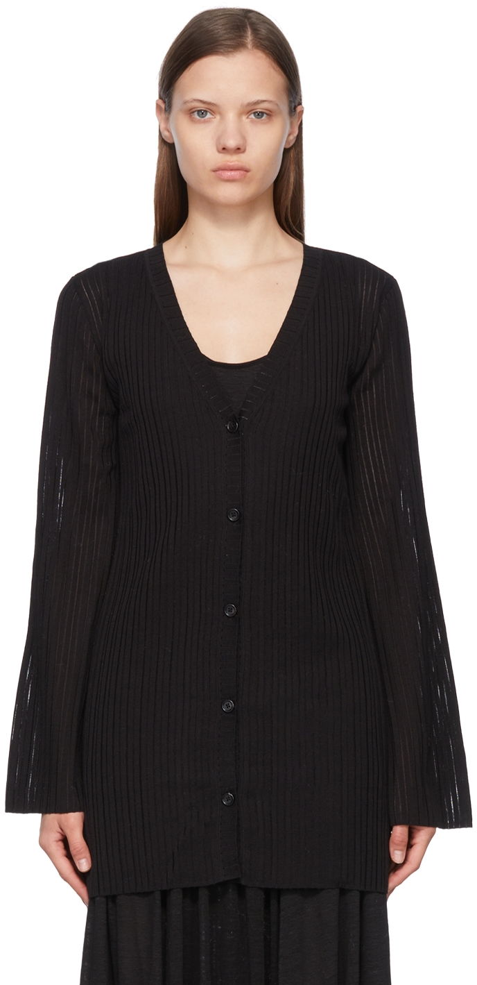 Džemper CHLOÉ Silk Buttoned Cardigan Crna | CHC22UMC05520