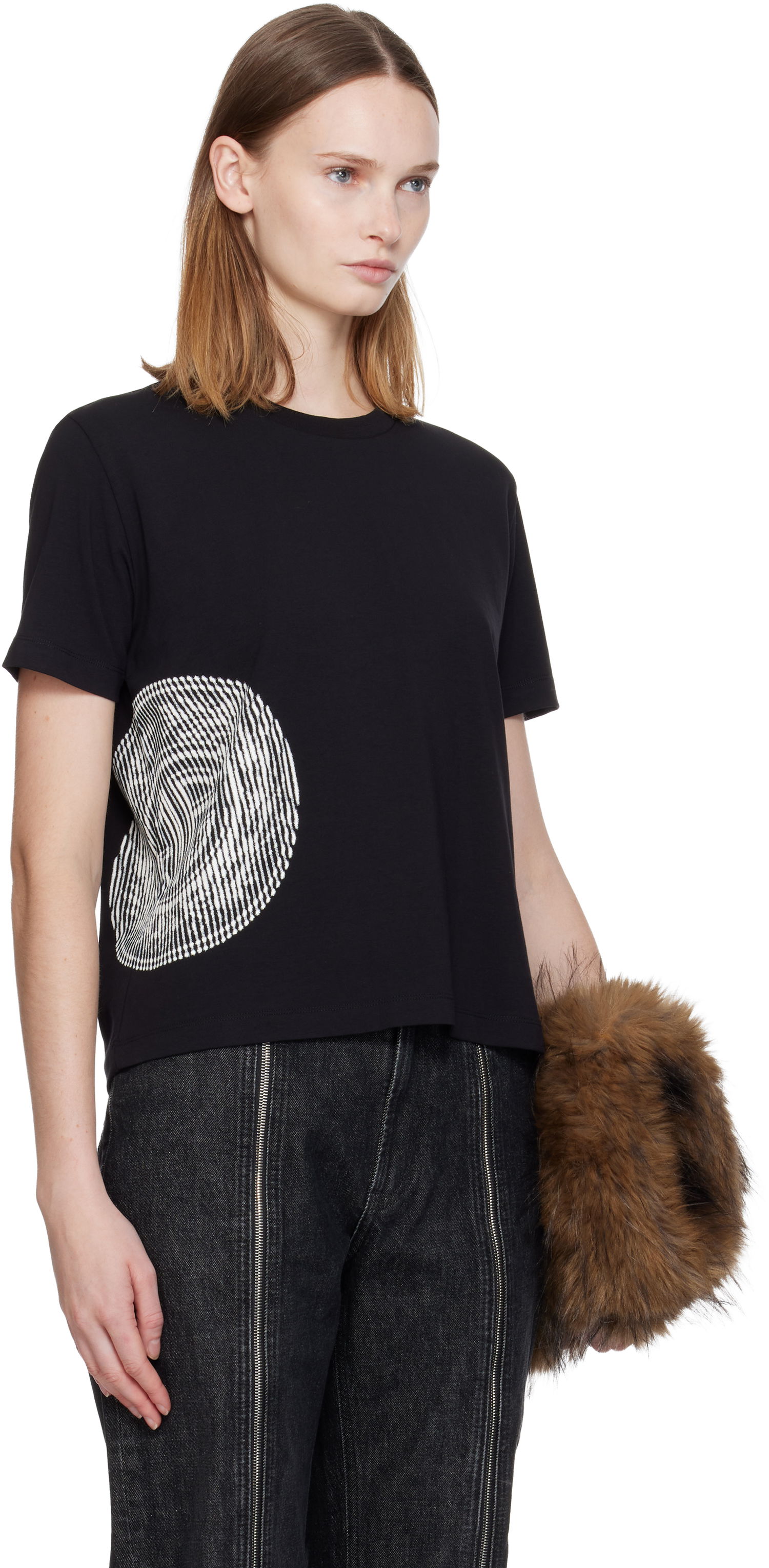 Majica kratkih rukava Jean Paul Gaultier 'The Laurel Stamped' Baby T-shirt Crna | 25/04-W-TO376-J002-0001, 1