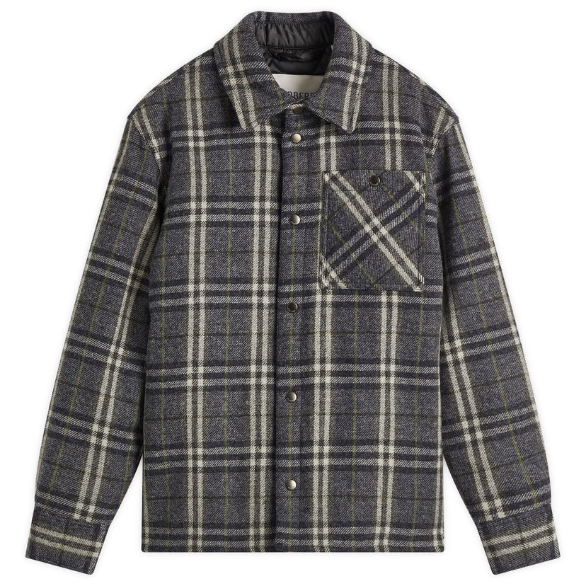 Košulja Burberry Burberry Wadded Check Overshirt, Size Large Siva | 8102224-A5924