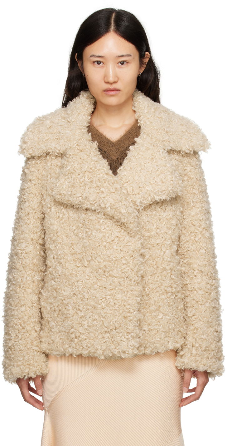 Jakna Stella McCartney Teddy Faux-Shearling Jacket Bež | 6600523CU902